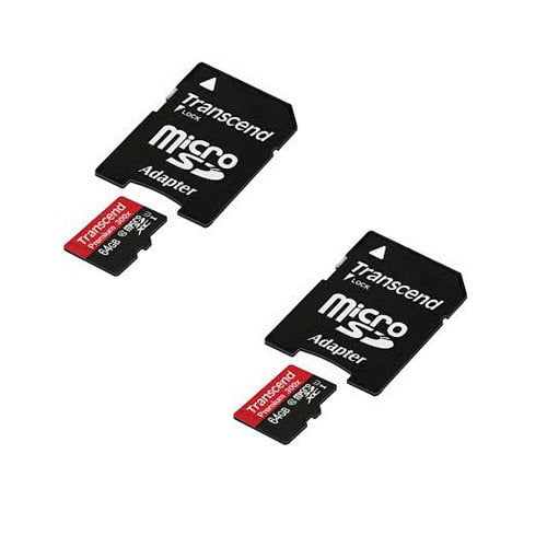 HTC Apache Cell Phone Memory Card 2 x 4GB microSDHC Memory Card with SD Adapter 2 Pack 